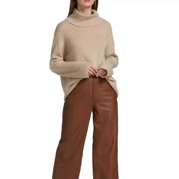 Rails Imogen Wool-Cashmere Turtleneck Sweater in Jute Size Small NWT $348 - Picture 4 of 9